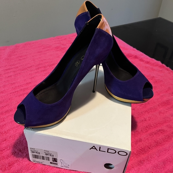 Purple N Yellow Aldo Stiletto - Picture 1 of 6